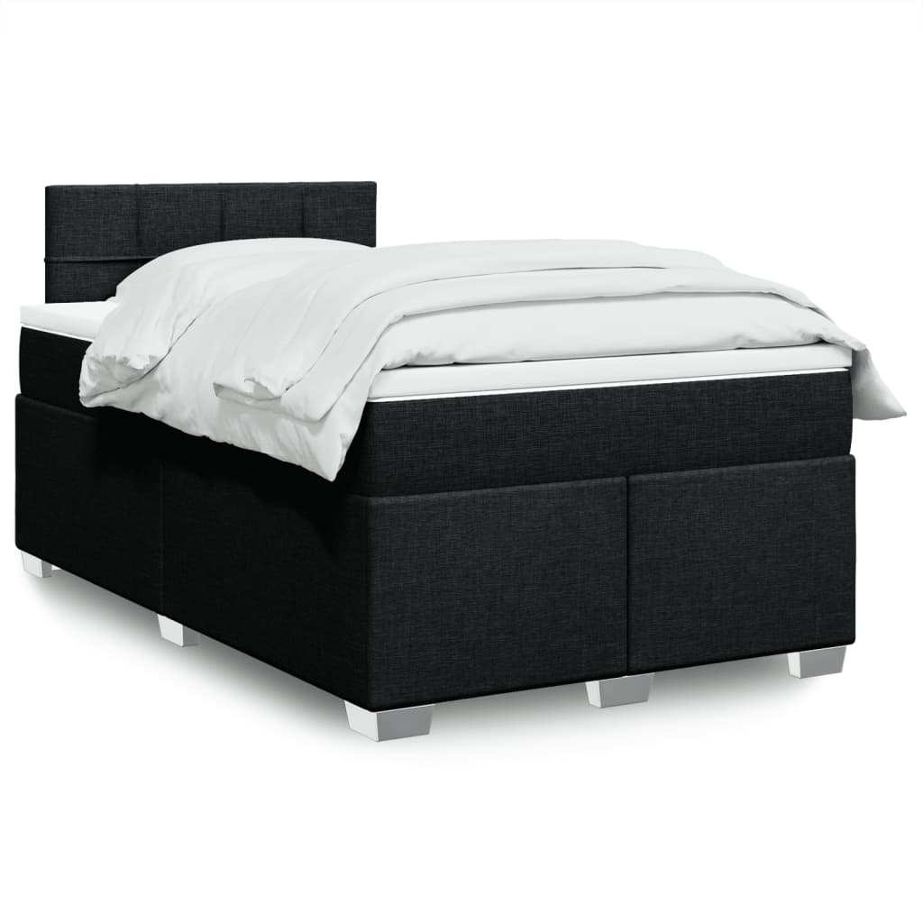 Boxspring met matras stof zwart 120x200 cm is nu te koop bij PeponiXL, paradijselijk wonen!