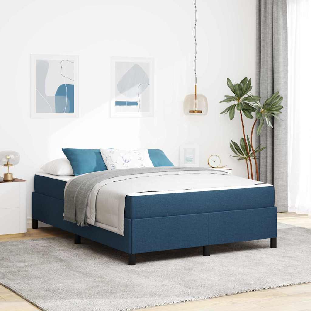 Boxspringbed Blauw 140 x 200 cm Stof is nu te koop bij PeponiXL, paradijselijk wonen!