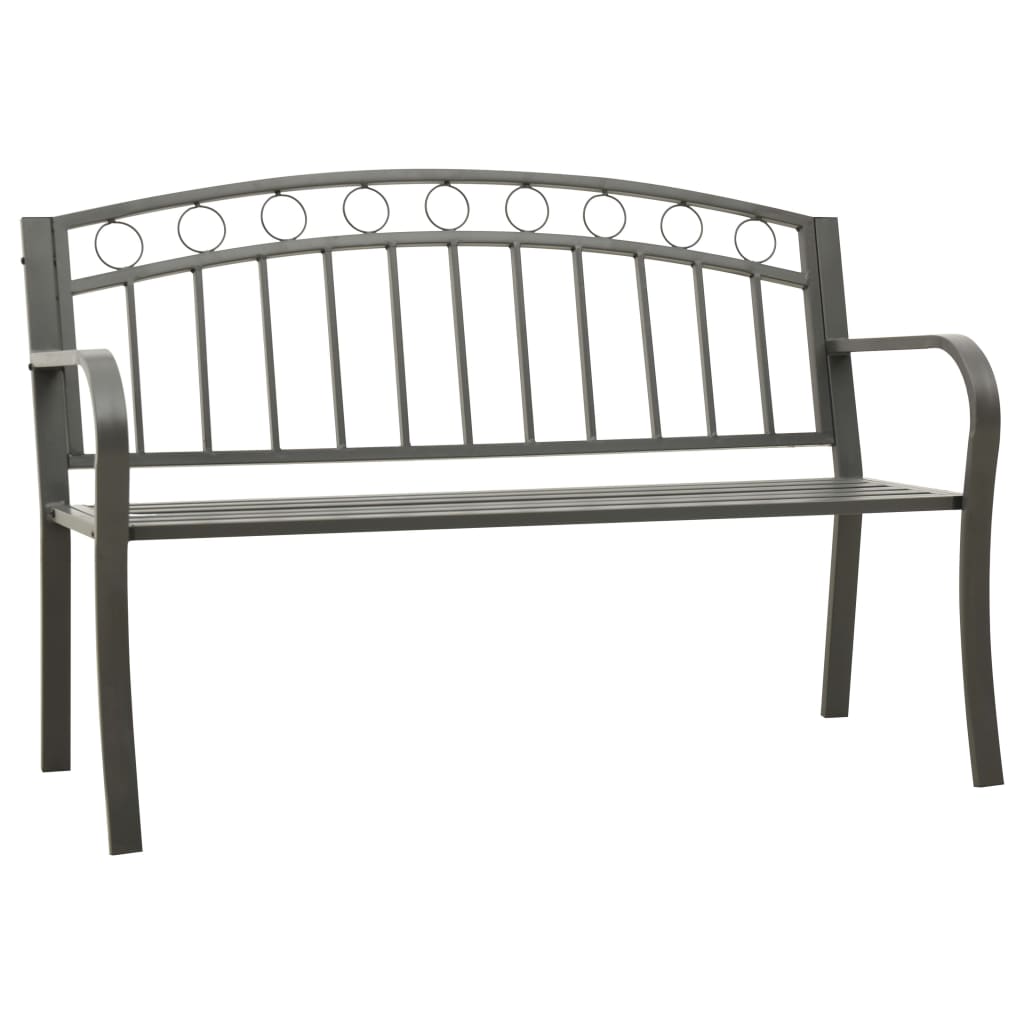 Tuinbank 120 cm staal grijs is nu te koop bij PeponiXL, paradijselijk wonen!
