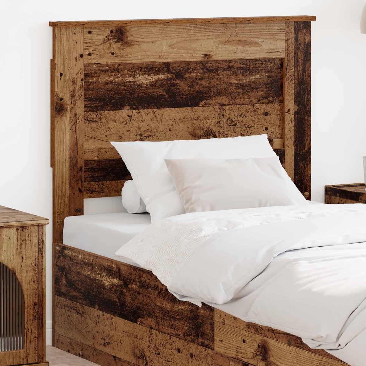 Hoofdbord met hoofdeinde Oud Hout 90 cm Bewerkt hout is nu te koop bij PeponiXL, paradijselijk wonen!