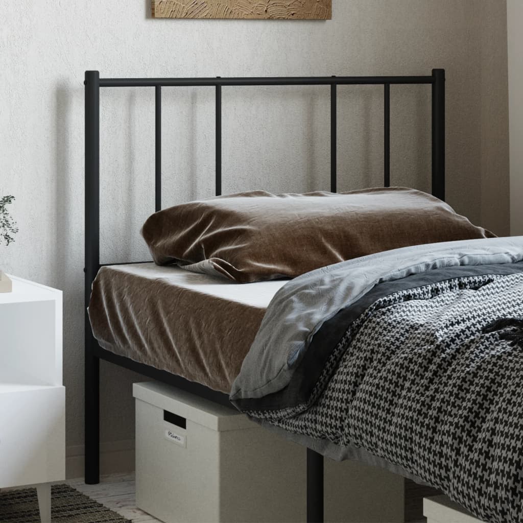 Vervangend hoofdbord metaal 107 cm zwart is nu te koop bij PeponiXL, paradijselijk wonen!
