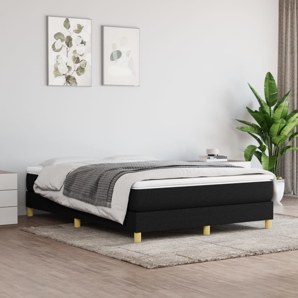 Boxspring met matras stof zwart 140x190 cm is nu te koop bij PeponiXL, paradijselijk wonen!