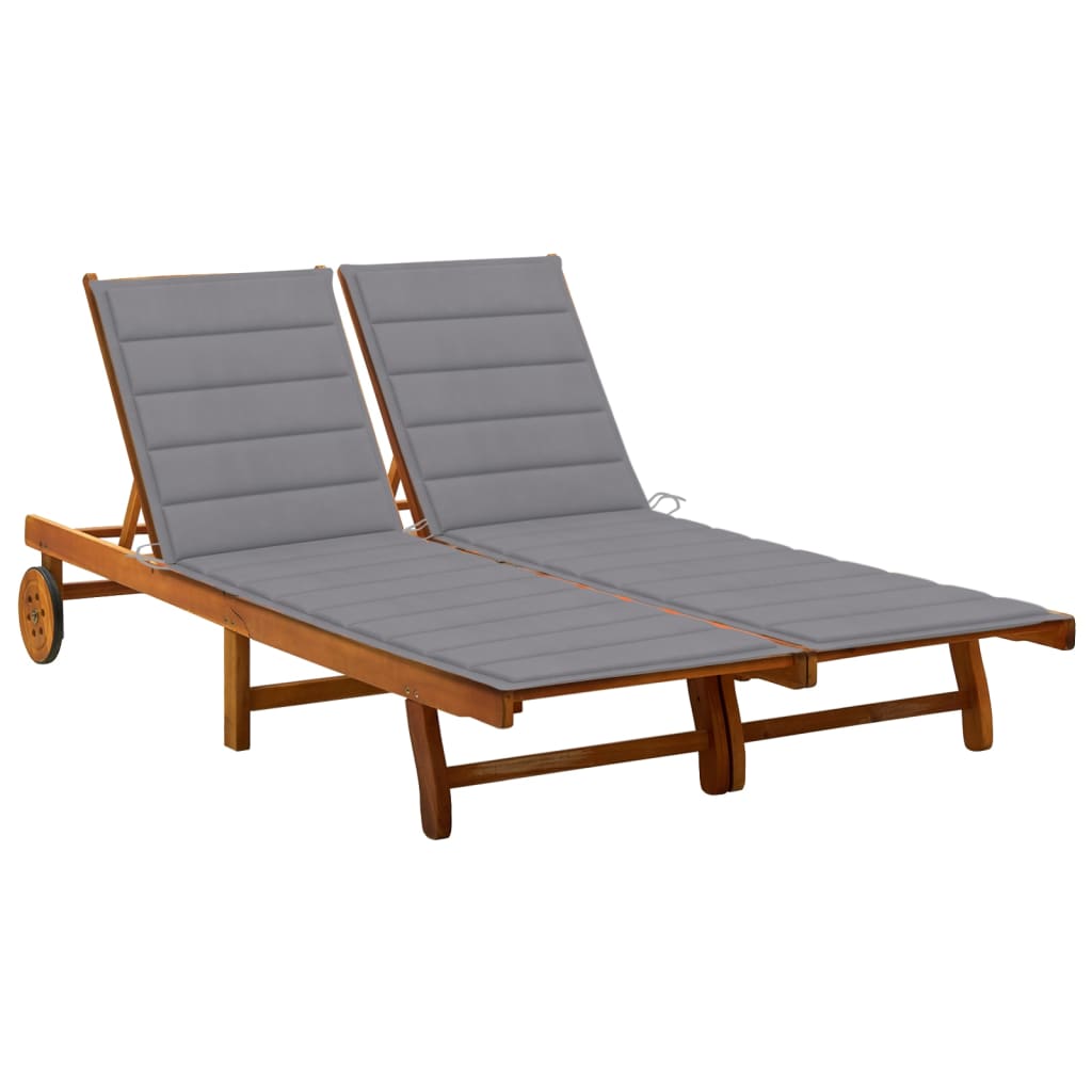 Ligbed 2-persoons met kussens massief acaciahout is nu te koop bij PeponiXL, paradijselijk wonen!