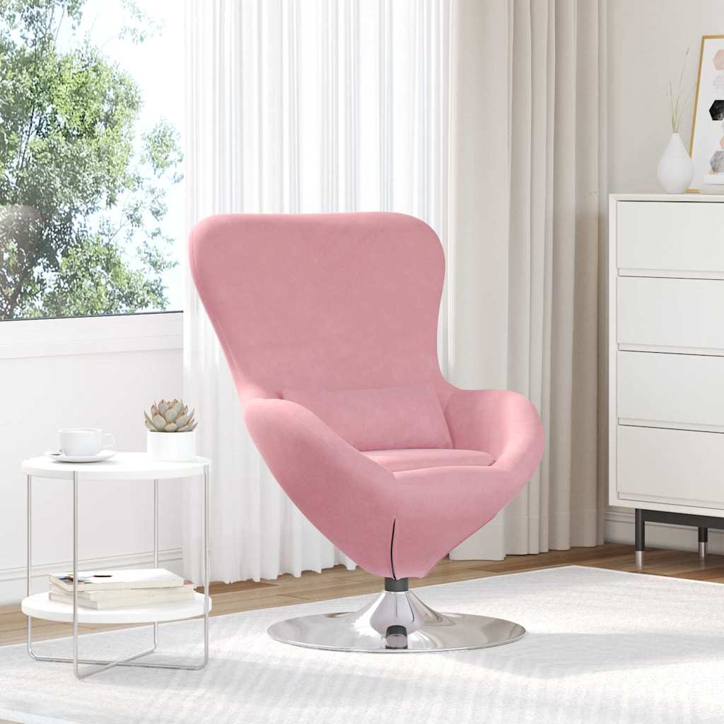 Eivormige stoel Roze Fluweel is nu te koop bij PeponiXL, paradijselijk wonen!