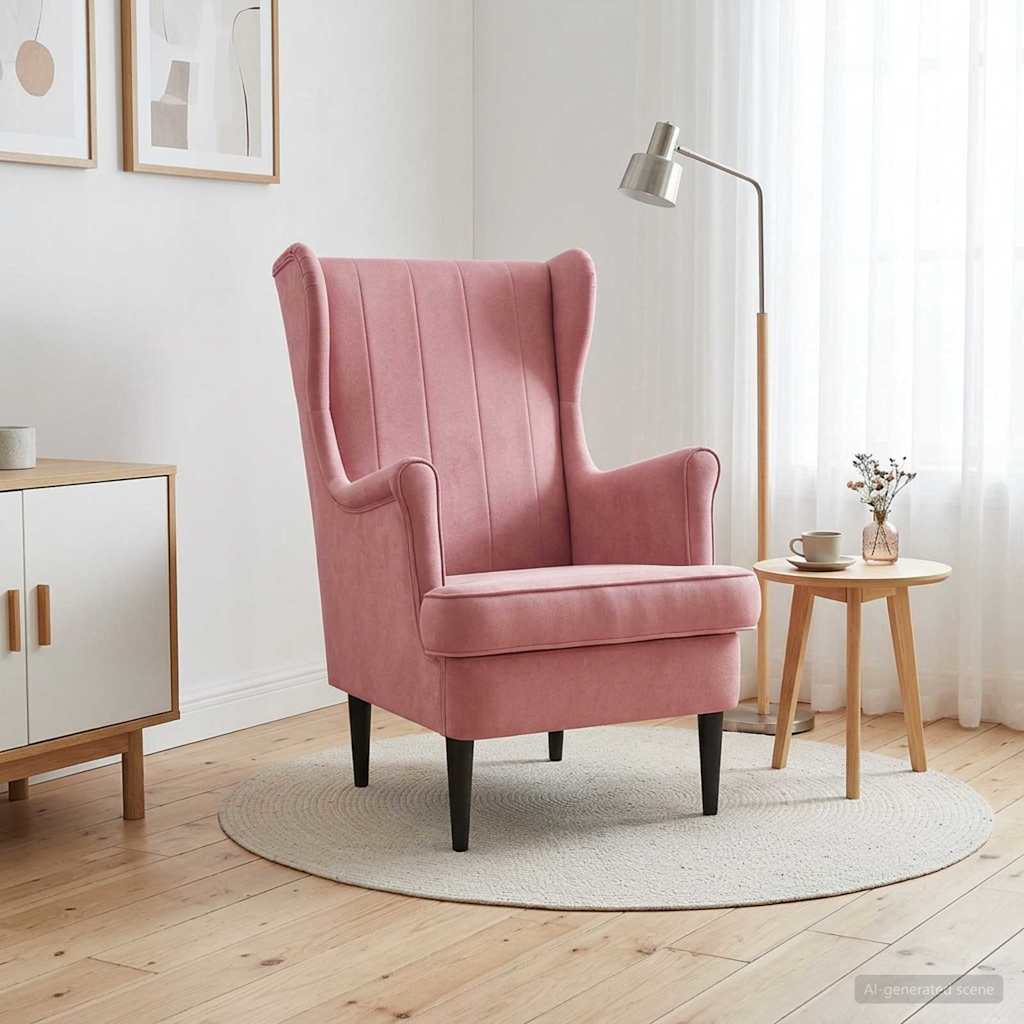Fauteuil Roze Fluweel is nu te koop bij PeponiXL, paradijselijk wonen!