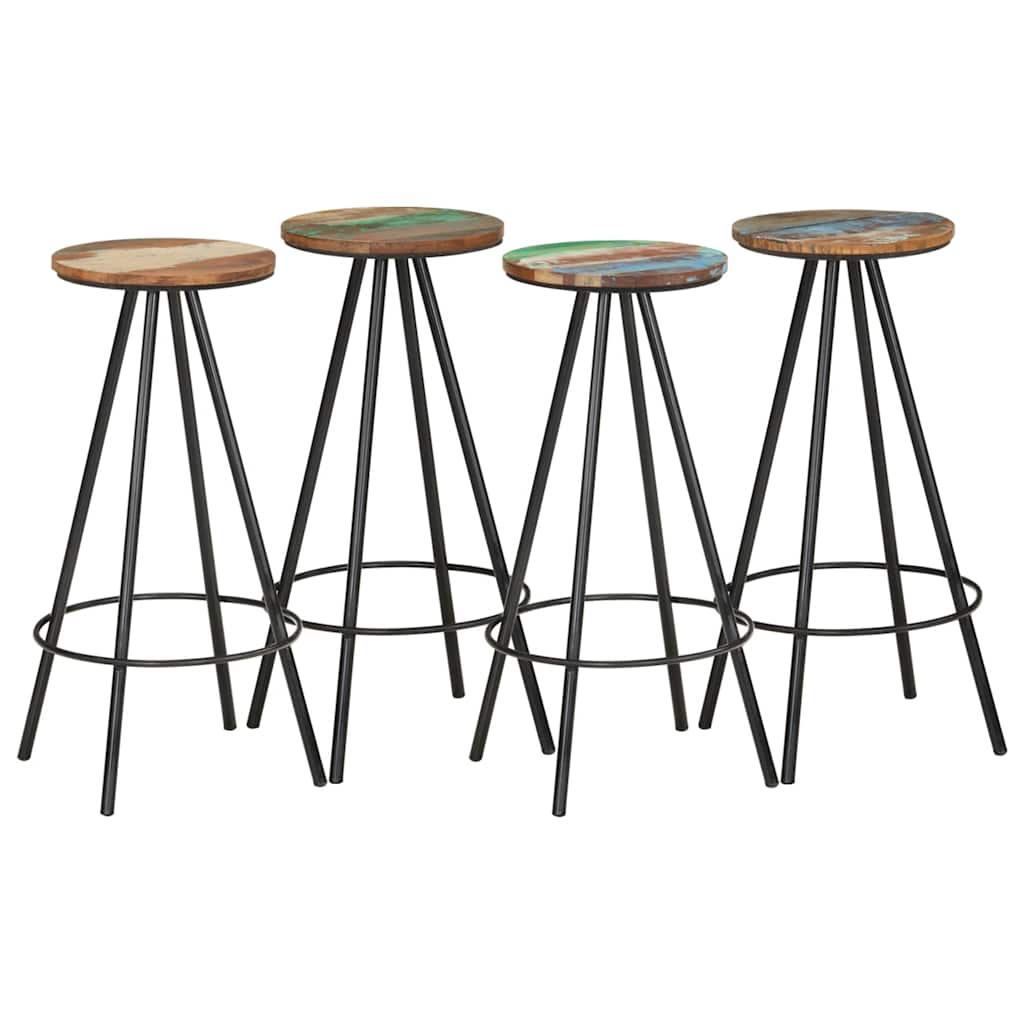 Barkrukken 4 st massief gerecycled hout is nu te koop bij PeponiXL, paradijselijk wonen!