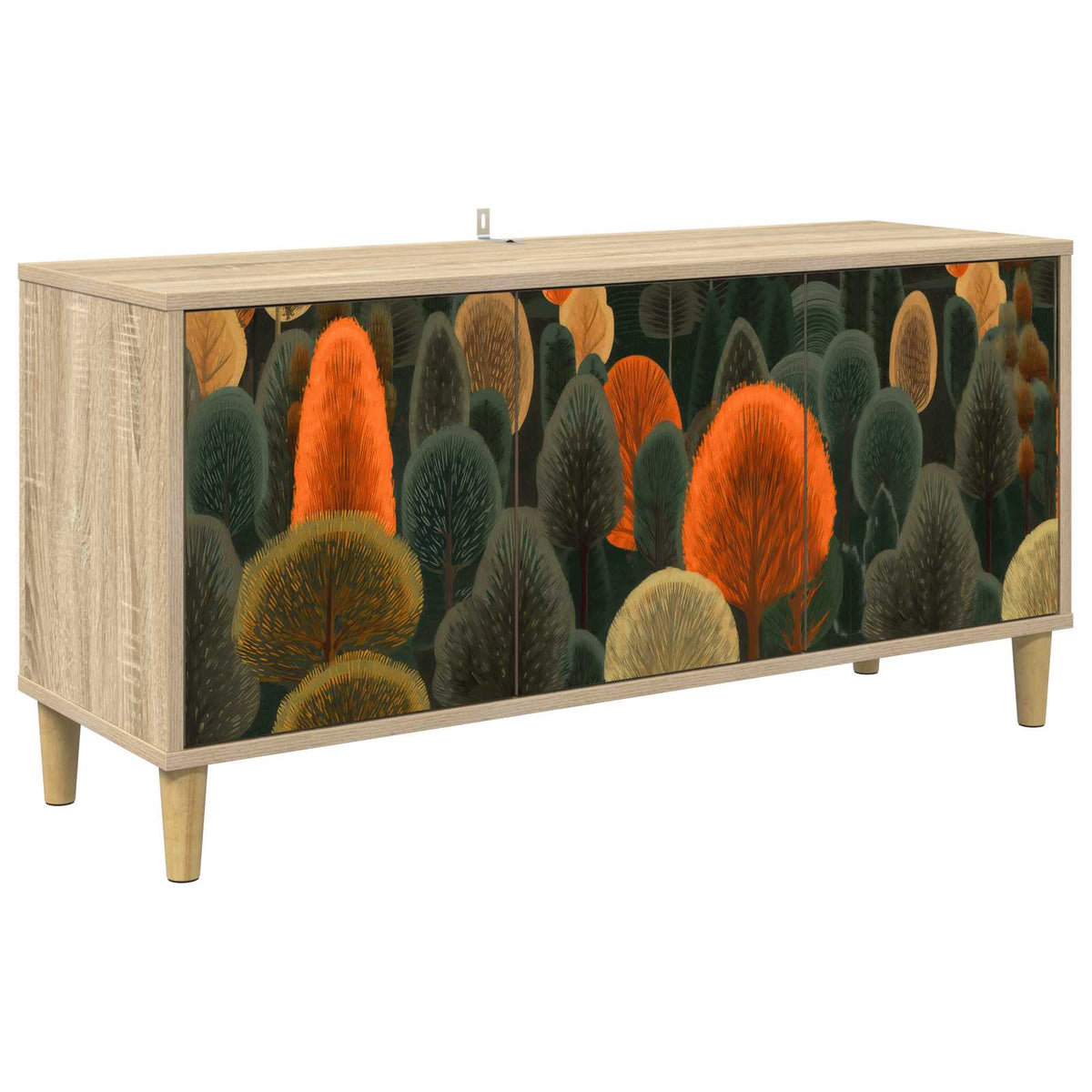 Tv-meubel ZAANDAM 102 x 33 x 50 cm Sonoma Bewerkt hout is nu te koop bij PeponiXL, paradijselijk wonen!