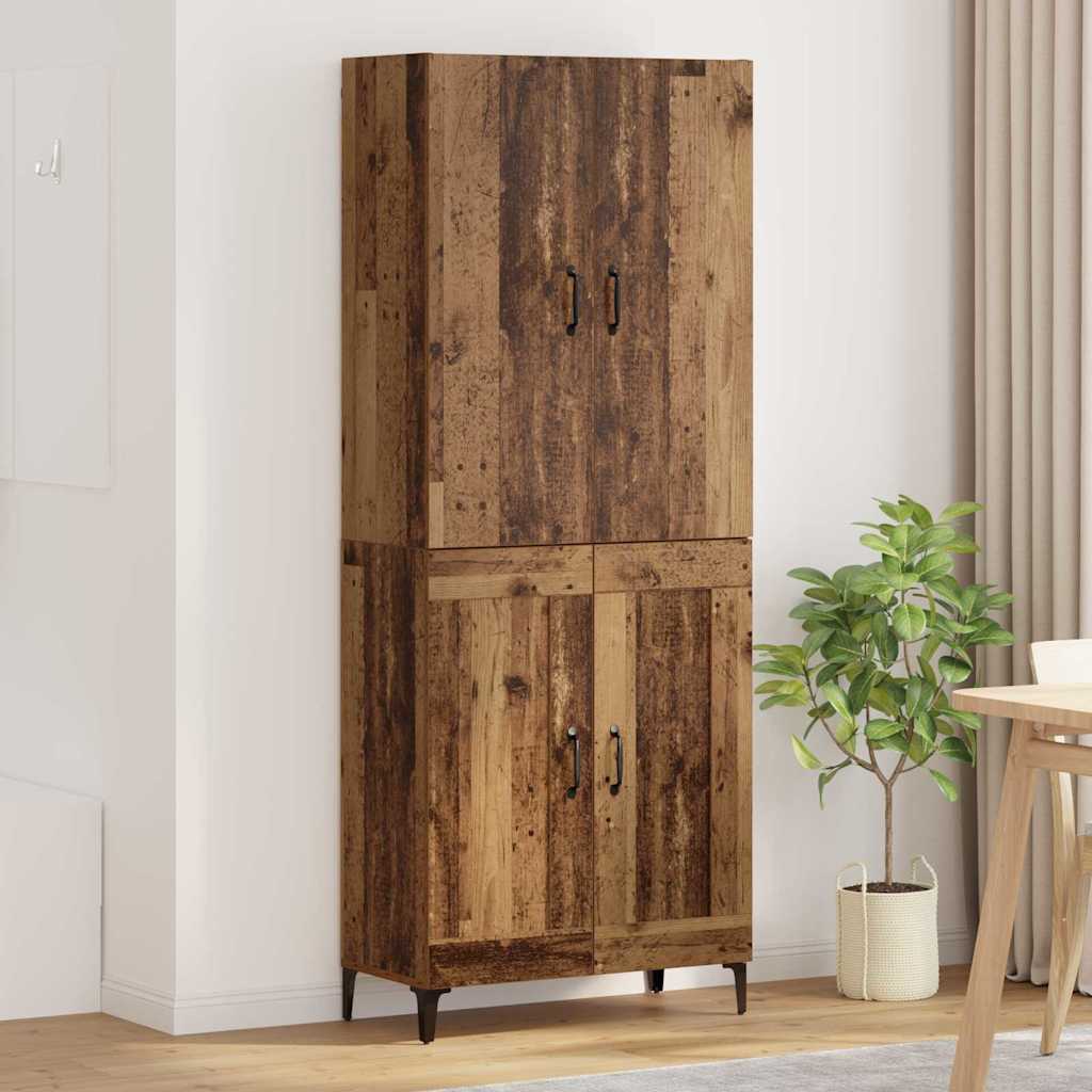 Highboard Oud Hout 69,5 x 34 x 180 cm Bewerkt hout is nu te koop bij PeponiXL, paradijselijk wonen!