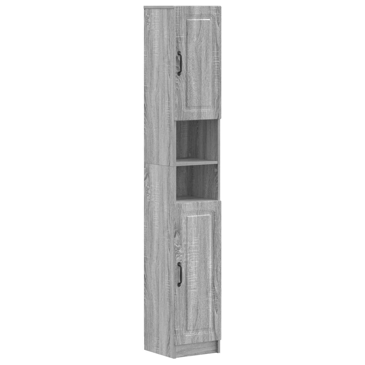 Badkamerkast met Open Plank UTRECHT Grijs Sonoma is nu te koop bij PeponiXL, paradijselijk wonen!