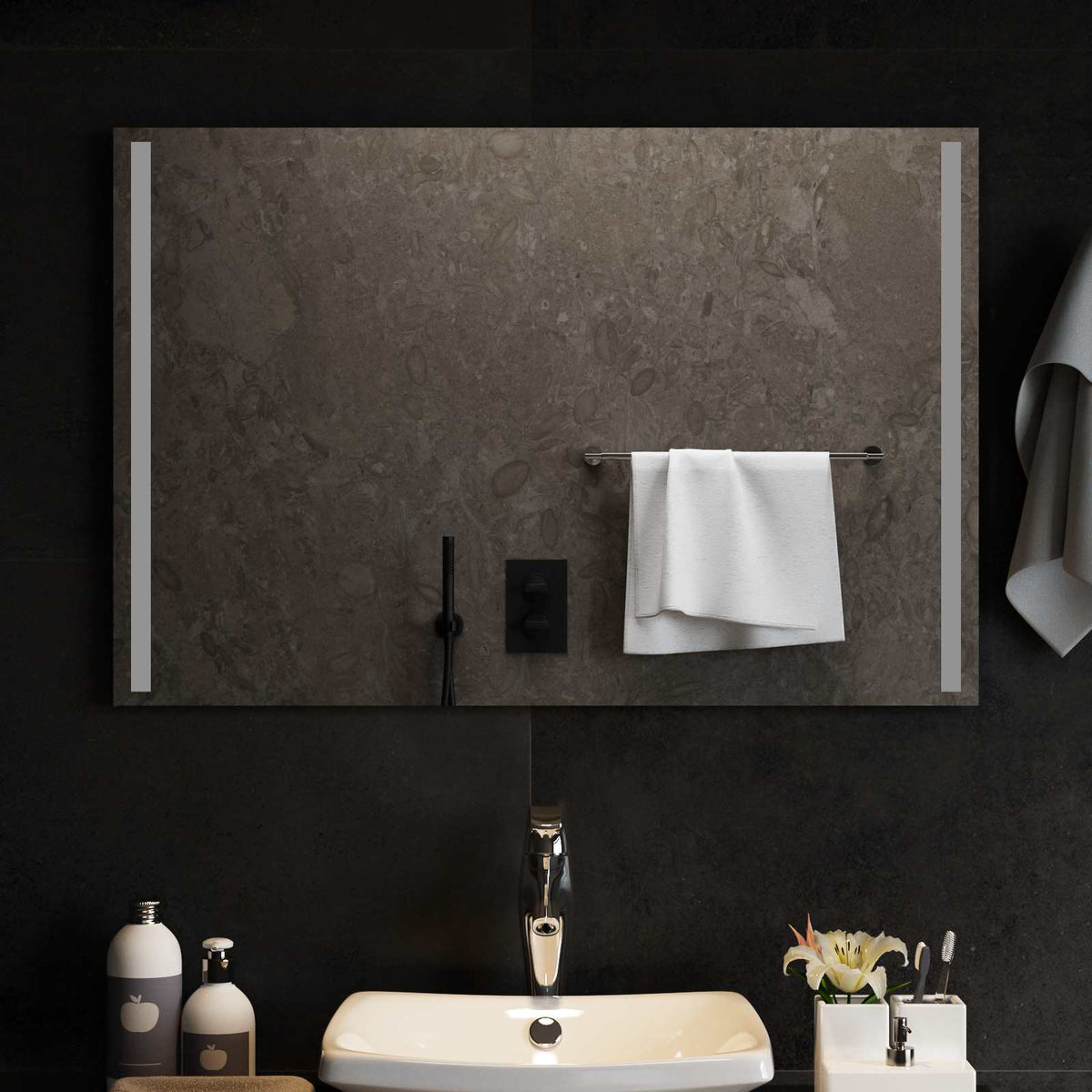 LED Badkamer Spiegel Transparant 90 x 60 cm gehard glas is nu te koop bij PeponiXL, paradijselijk wonen!