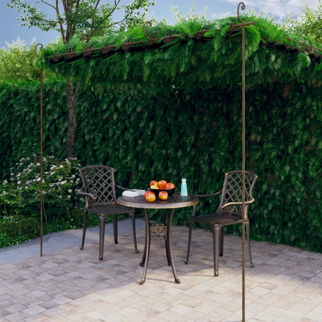 Tuinpergola 4x3x2,5 m ijzer antiekbruin is nu te koop bij PeponiXL, paradijselijk wonen!