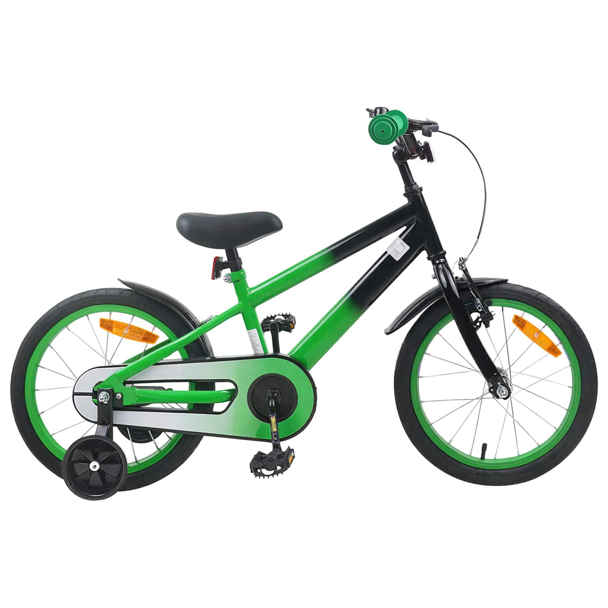 Kinderfiets 16 Inch voor 4-6 jaar oud Groen Zwart is nu te koop bij PeponiXL, paradijselijk wonen!