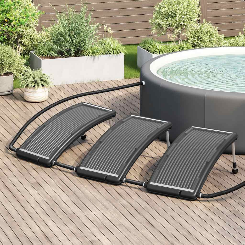 Zwembadverwarmingspaneel solar 3 st gebogen 110x65 cm is nu te koop bij PeponiXL, paradijselijk wonen!