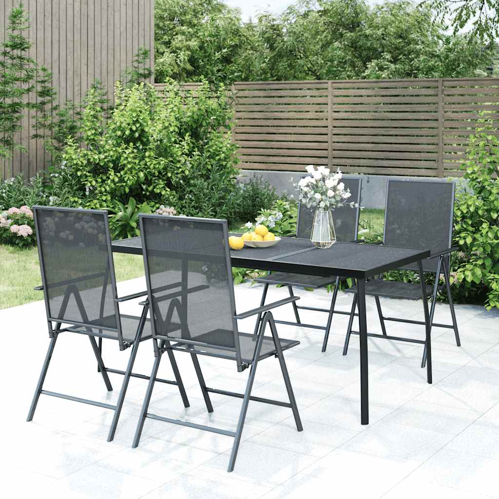 5-delige Tuinset staal antracietkleurig is nu te koop bij PeponiXL, paradijselijk wonen!