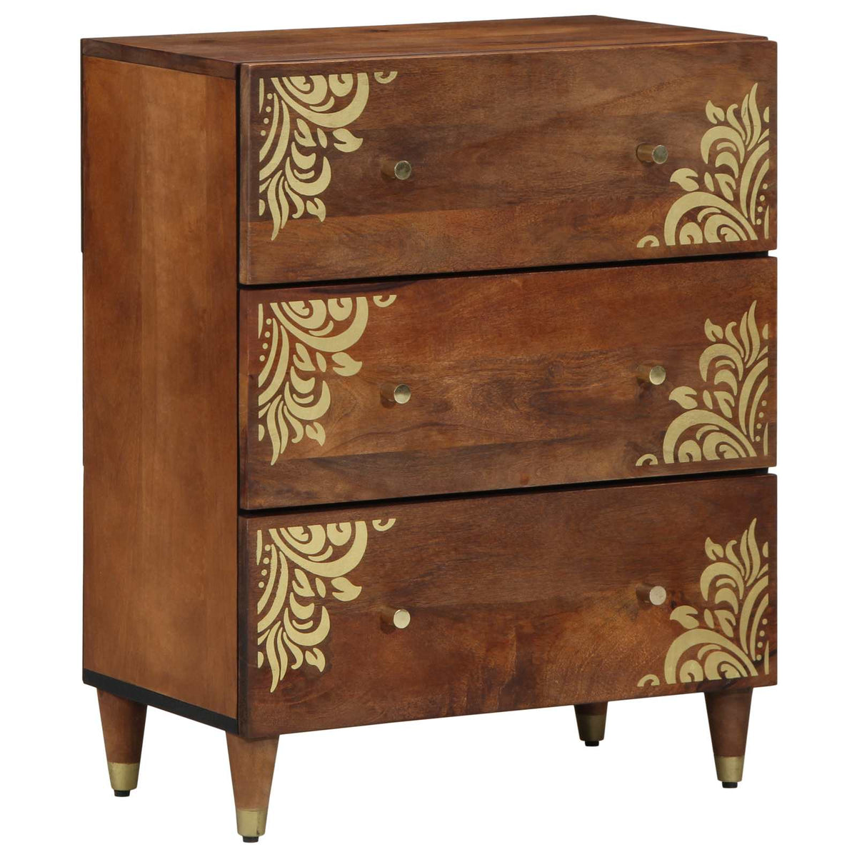 Dressoir Bruin 60 x 33 x 75 cm Massief Mango Hout is nu te koop bij PeponiXL, paradijselijk wonen!