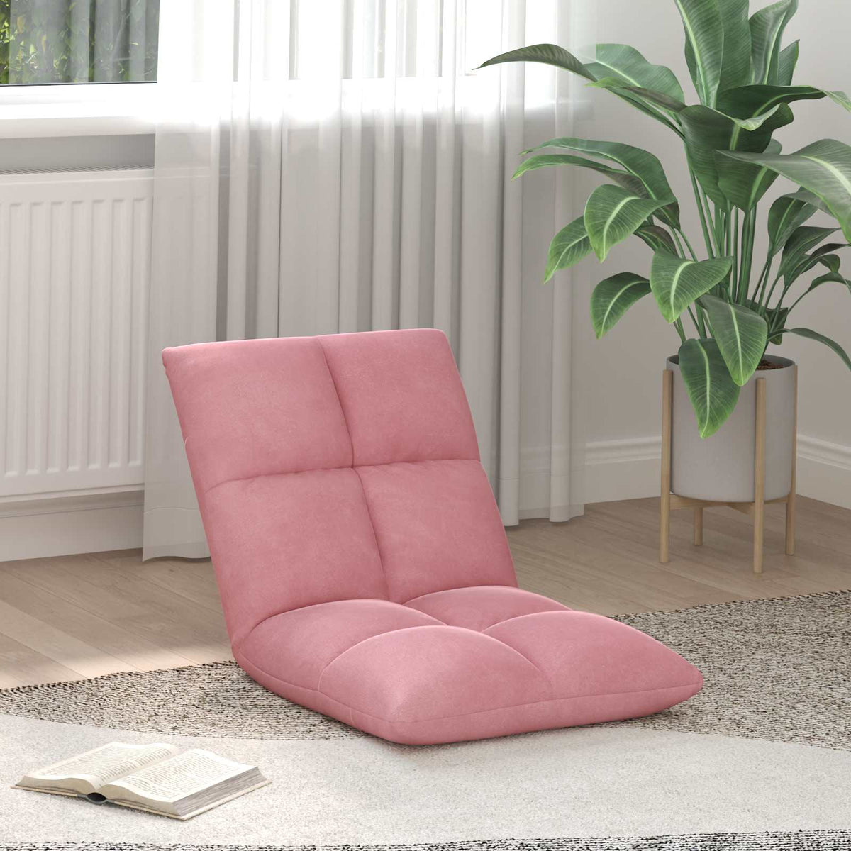Vloerstoel Roze 50 x 61 x 57 cm Fluweel is nu te koop bij PeponiXL, paradijselijk wonen!