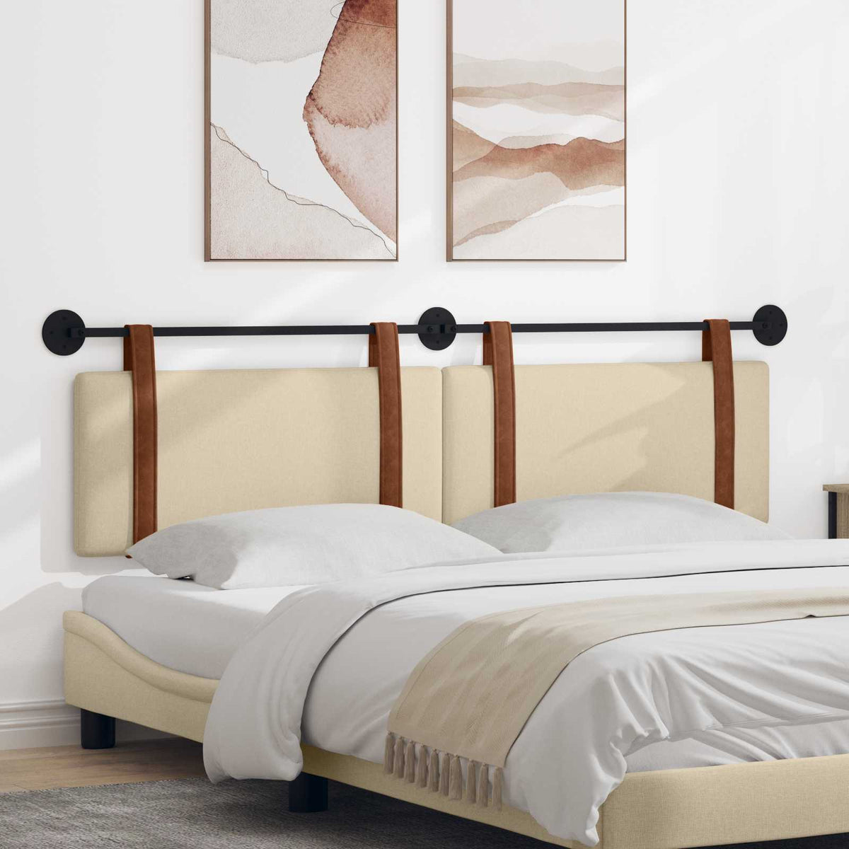 Hangend Hoofdeinde Effen Crème 190 x 55 x 5 cm Antiek PU is nu te koop bij PeponiXL, paradijselijk wonen!
