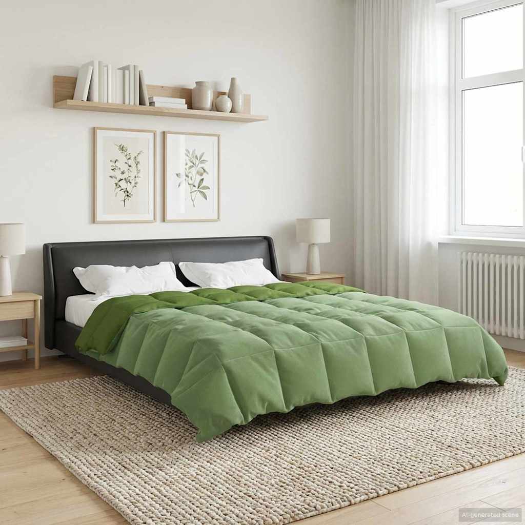 Winter Dekbed Gekwilt Groen 200 x 200 cm Microfiber is nu te koop bij PeponiXL, paradijselijk wonen!