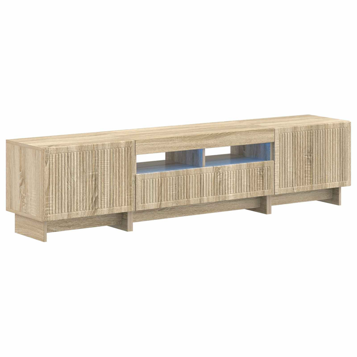 5-delige LED TV-kast Sonoma Eiken Bewerkt hout is nu te koop bij PeponiXL, paradijselijk wonen!