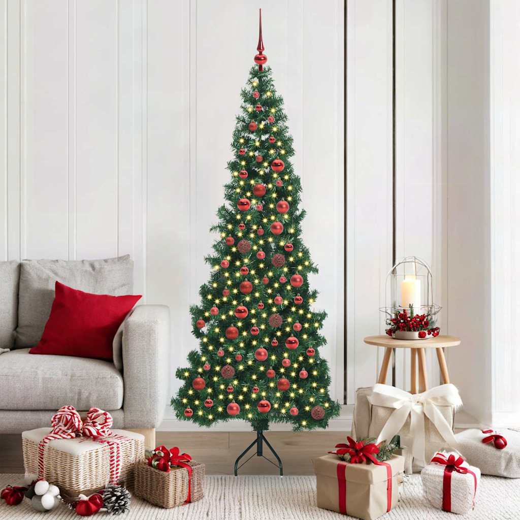 Hoek Kunstkerstboom met 300 LED Groen 180 cm PVC en Metaal is nu te koop bij PeponiXL, paradijselijk wonen!