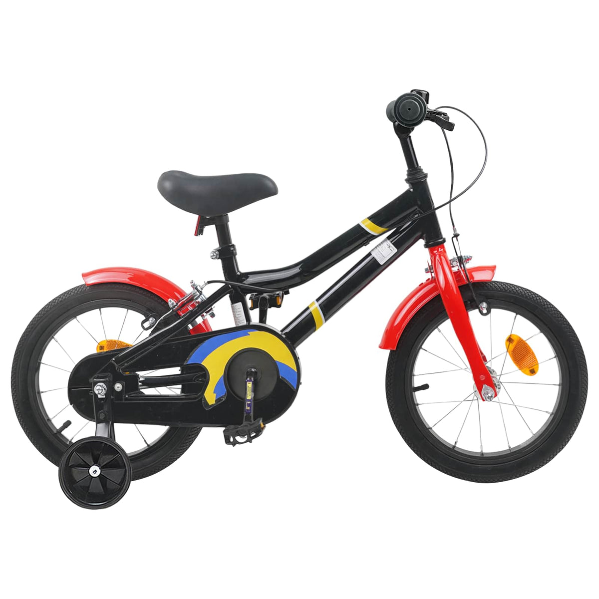 Kinderfiets 16 Inch voor 4-6 jaar oud Zwart Rood is nu te koop bij PeponiXL, paradijselijk wonen!