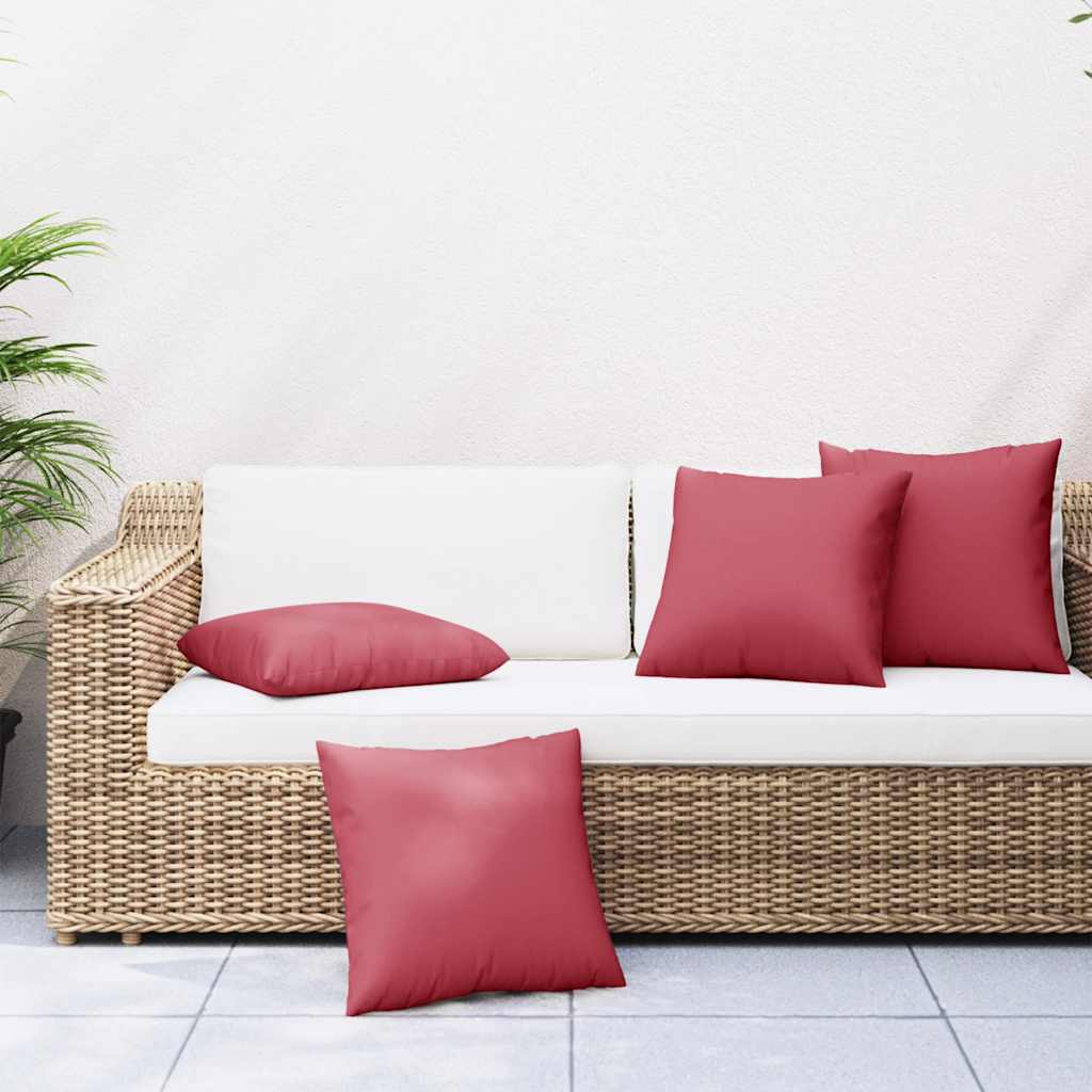 Bankkussens 4 stuks Wijnrood 60x60 cm Stof is nu te koop bij PeponiXL, paradijselijk wonen!