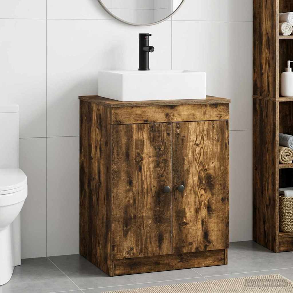 Badkamermeubelset Gerookt eiken Bewerkt hout is nu te koop bij PeponiXL, paradijselijk wonen!