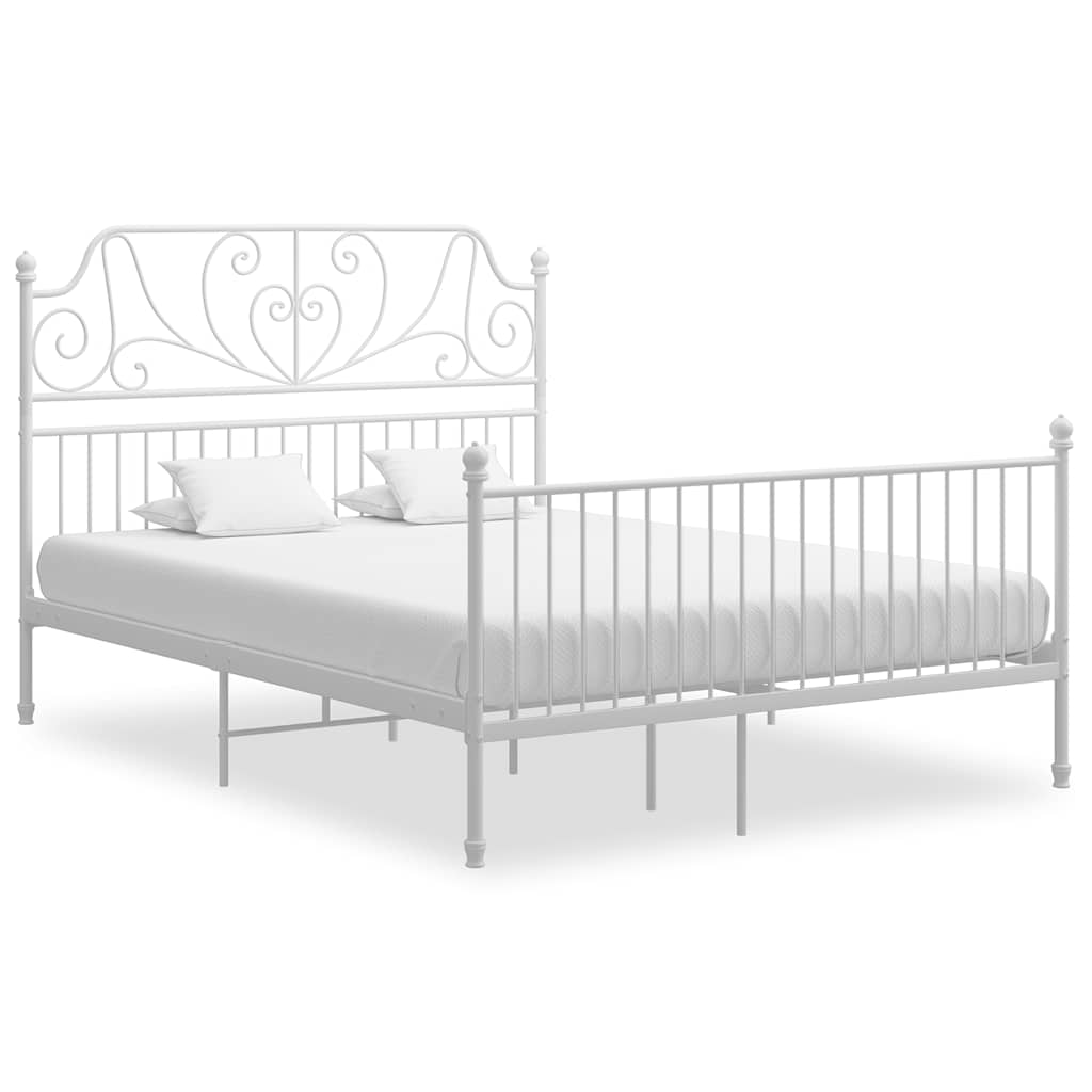 Bedframe metaal wit 160x200 cm is nu te koop bij PeponiXL, paradijselijk wonen!
