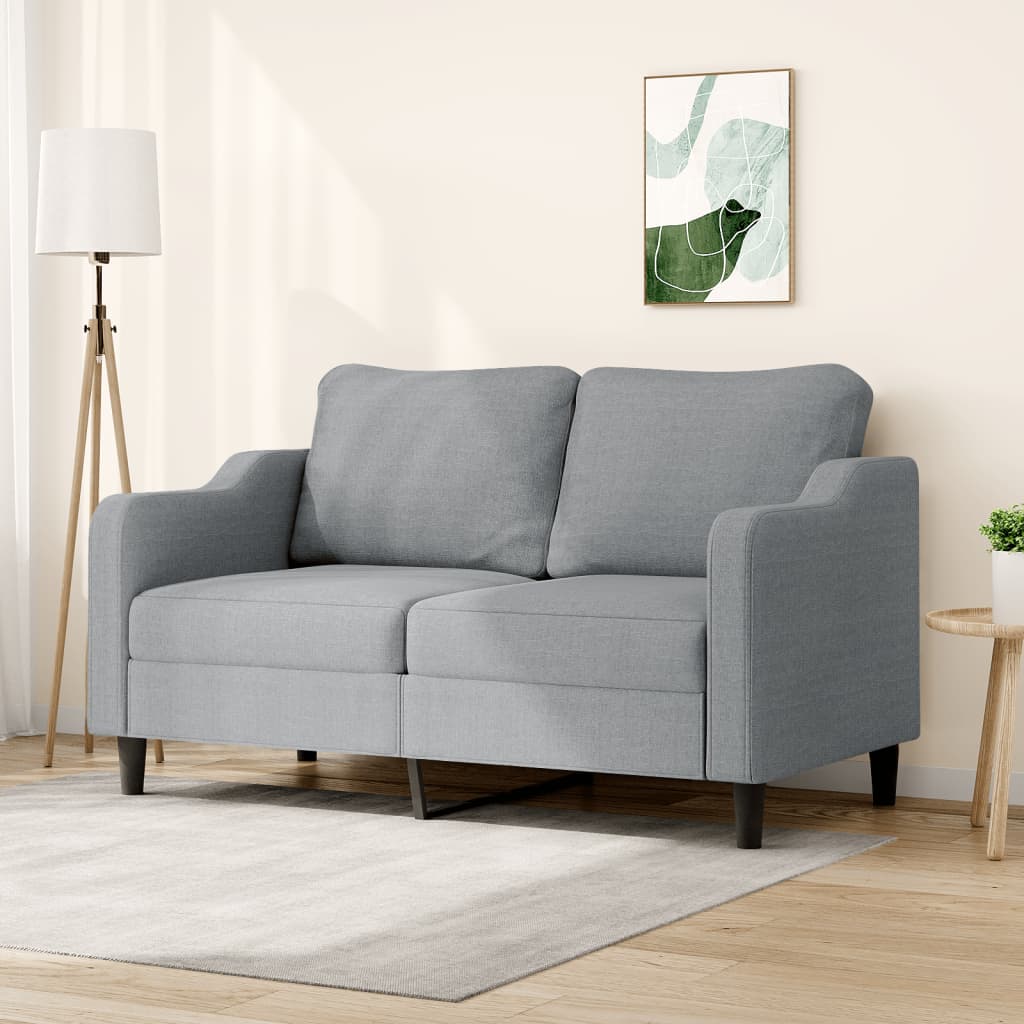 Tweezitsbank 140 cm stof lichtgrijs is nu te koop bij PeponiXL, paradijselijk wonen!