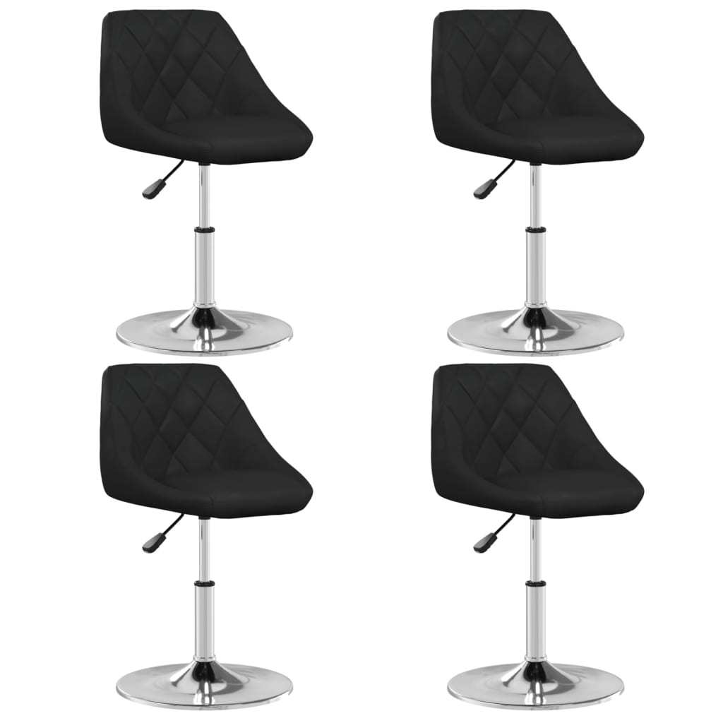 Eetkamerstoelen 4 st kunstleer zwart is nu te koop bij PeponiXL, paradijselijk wonen!