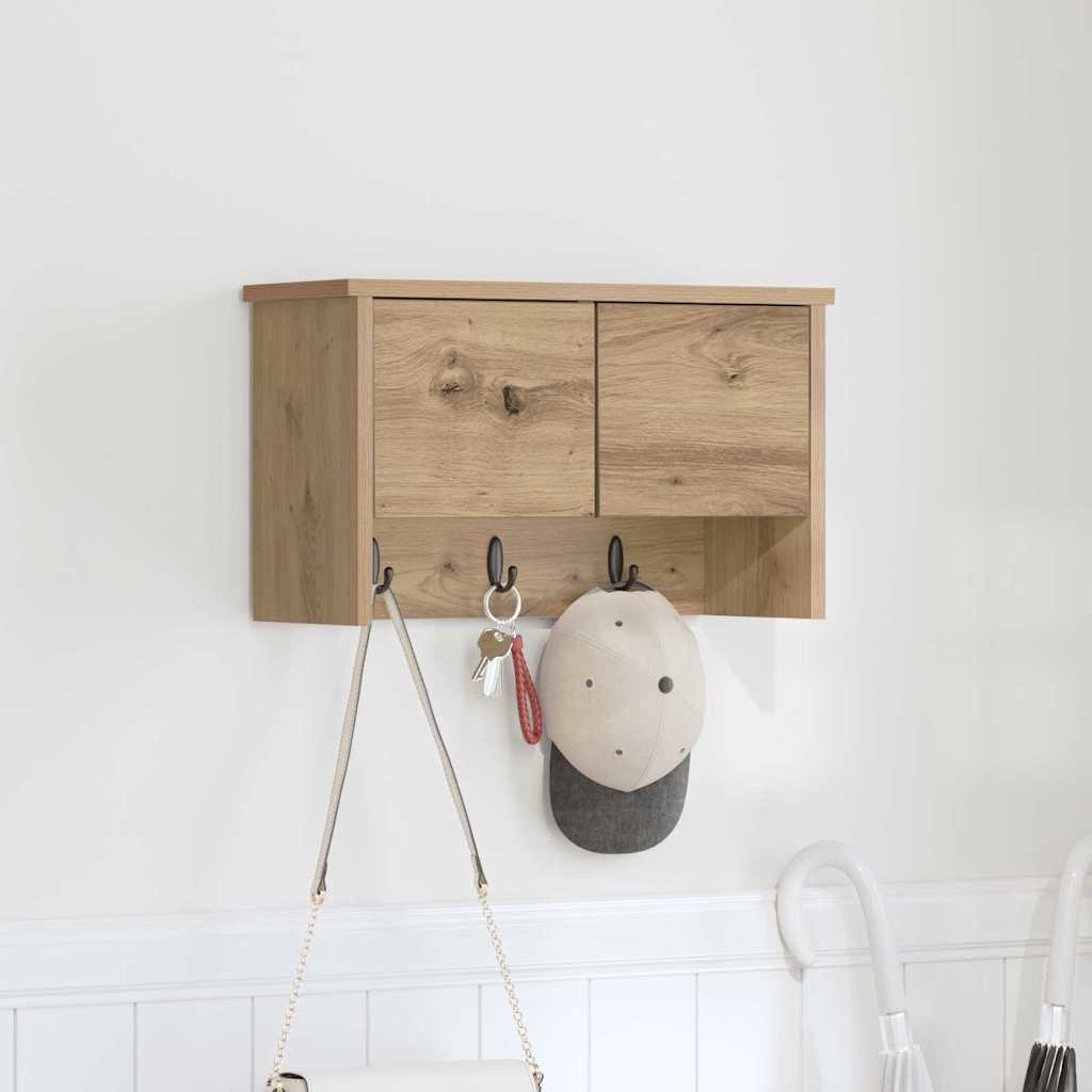 Wandgemonteerde kapstok met plank Artisan Eiken 50 x 20 x 30 cm is nu te koop bij PeponiXL, paradijselijk wonen!