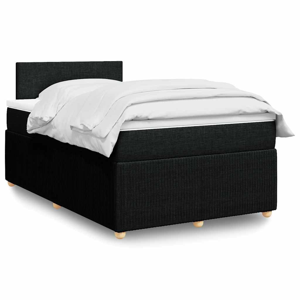 Boxspring met matras stof zwart 120x200 cm is nu te koop bij PeponiXL, paradijselijk wonen!