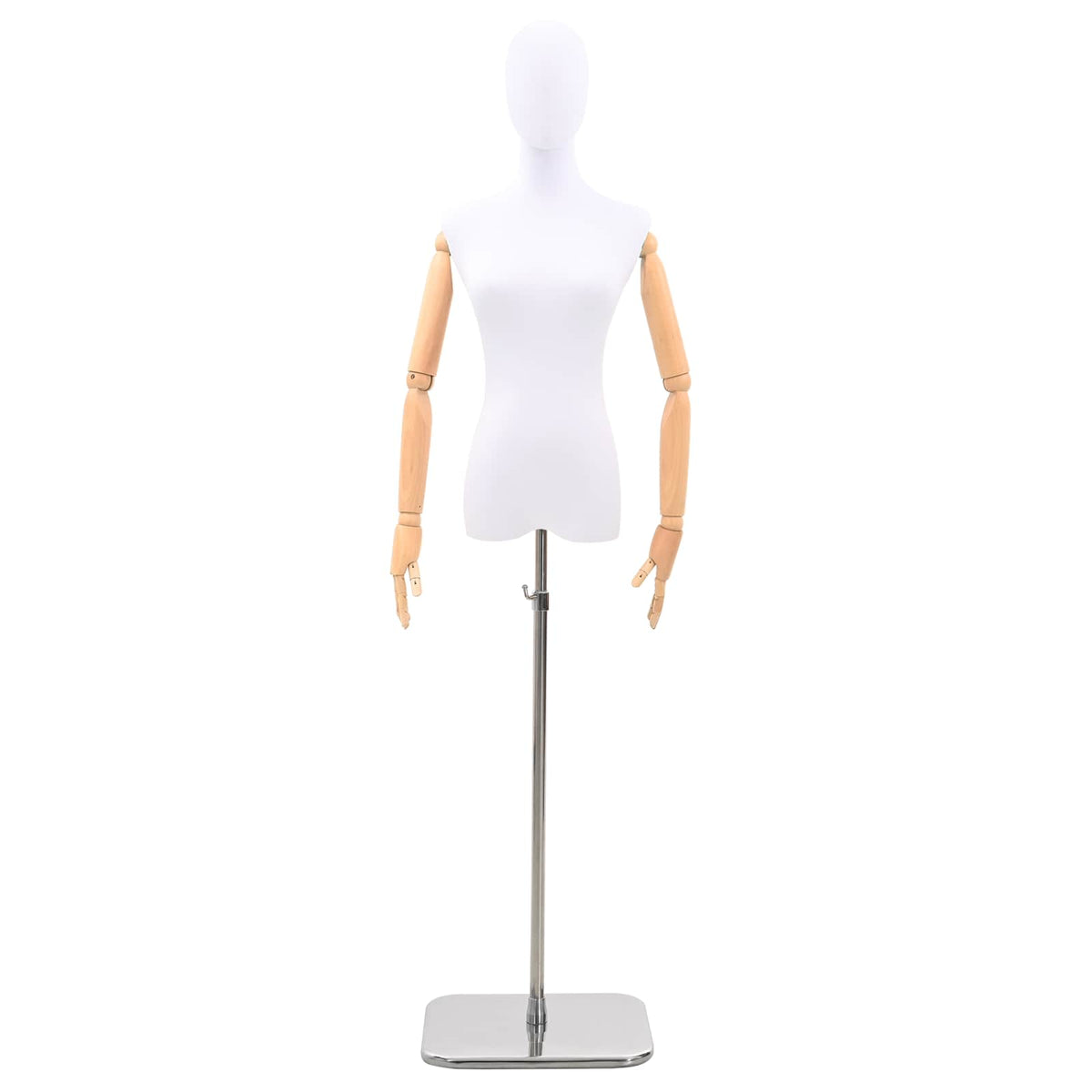 Verstelbare mannequin van 165-213 cm met voet Vrouw PP Wit is nu te koop bij PeponiXL, paradijselijk wonen!