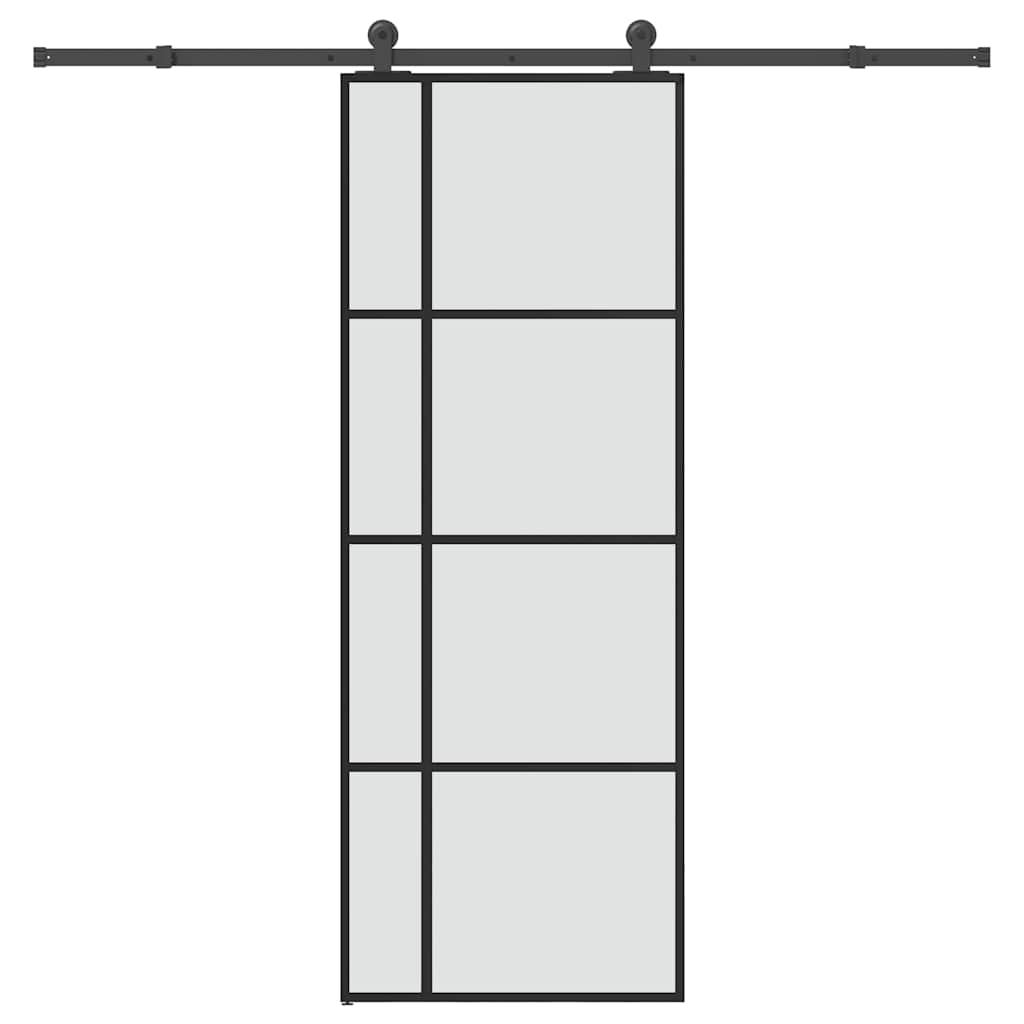 Schuifdeur met beslag 76x205 cm ESG-glas en aluminium is nu te koop bij PeponiXL, paradijselijk wonen!