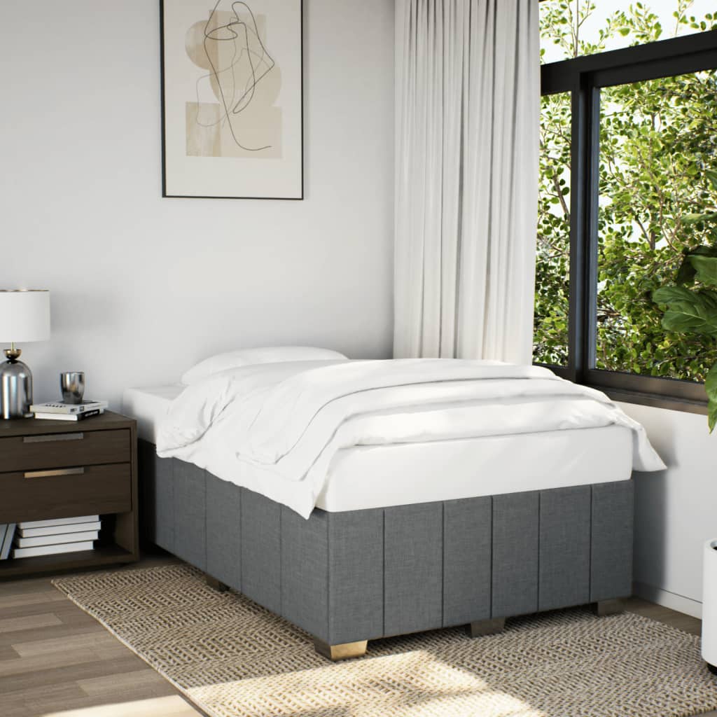 Bedframe zonder matras 120x190 cm stof donkergrijs is nu te koop bij PeponiXL, paradijselijk wonen!
