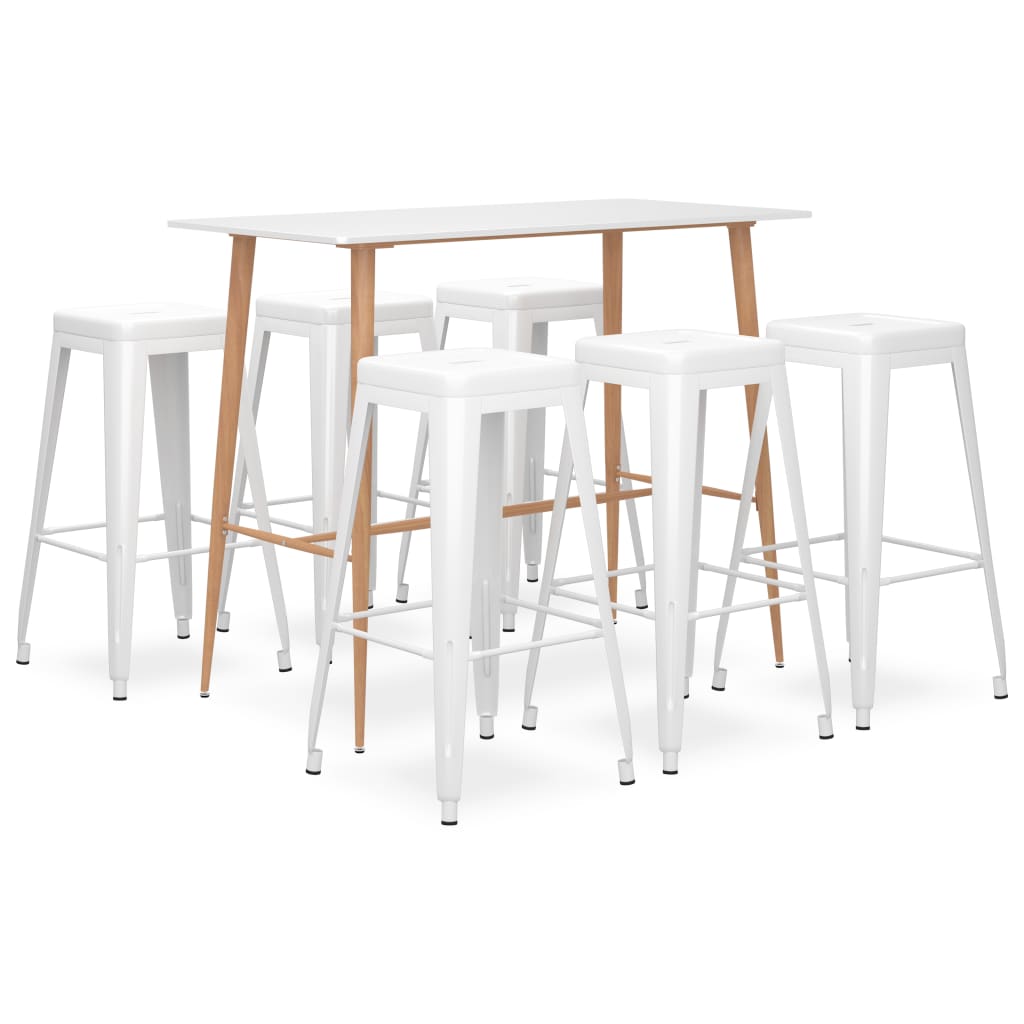 7-delige Barset wit is nu te koop bij PeponiXL, paradijselijk wonen!
