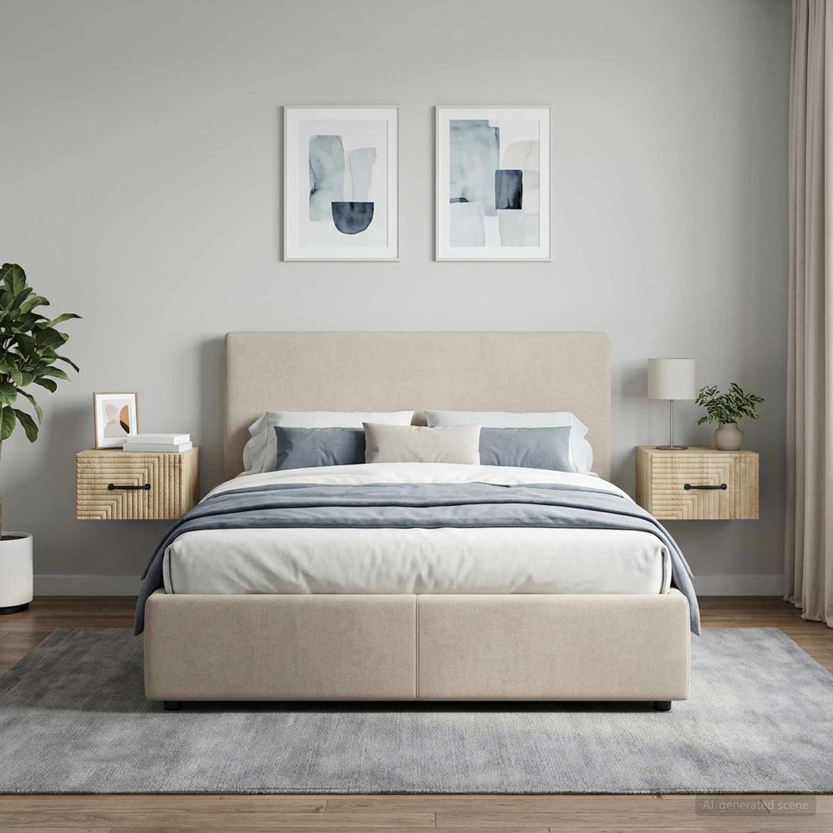 Wandbeugel Bedkast 2 pcs Sonoma Eiken 34,5 x 33 x 20 cm is nu te koop bij PeponiXL, paradijselijk wonen!