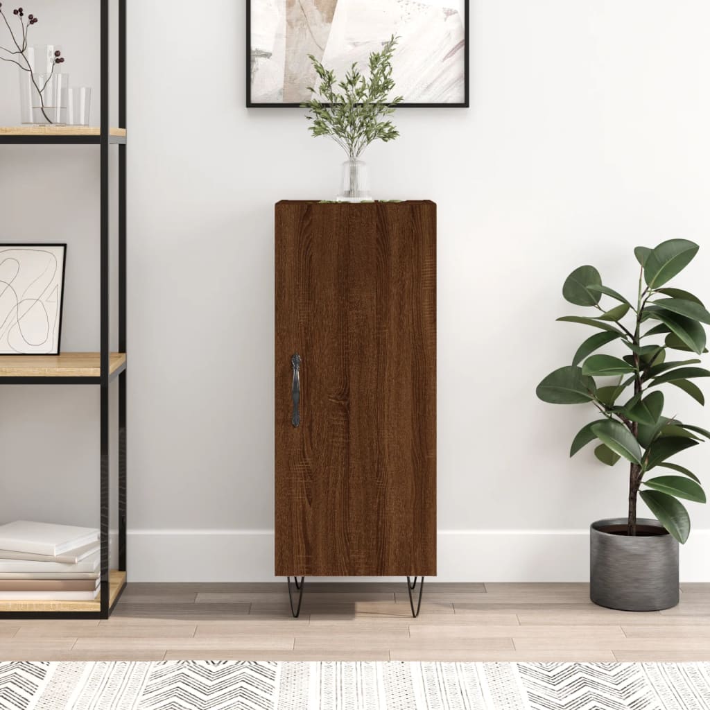 Dressoir 34,5x34x90 cm bewerkt hout bruin eikenkleur is nu te koop bij PeponiXL, paradijselijk wonen!