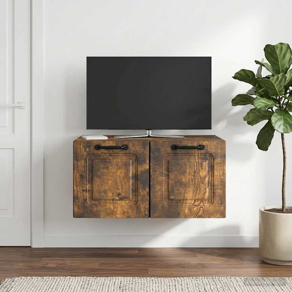 Wandbeugel TV-kast Gerookt eiken 59,5 x 41 x 30 cm Bewerkt hout is nu te koop bij PeponiXL, paradijselijk wonen!