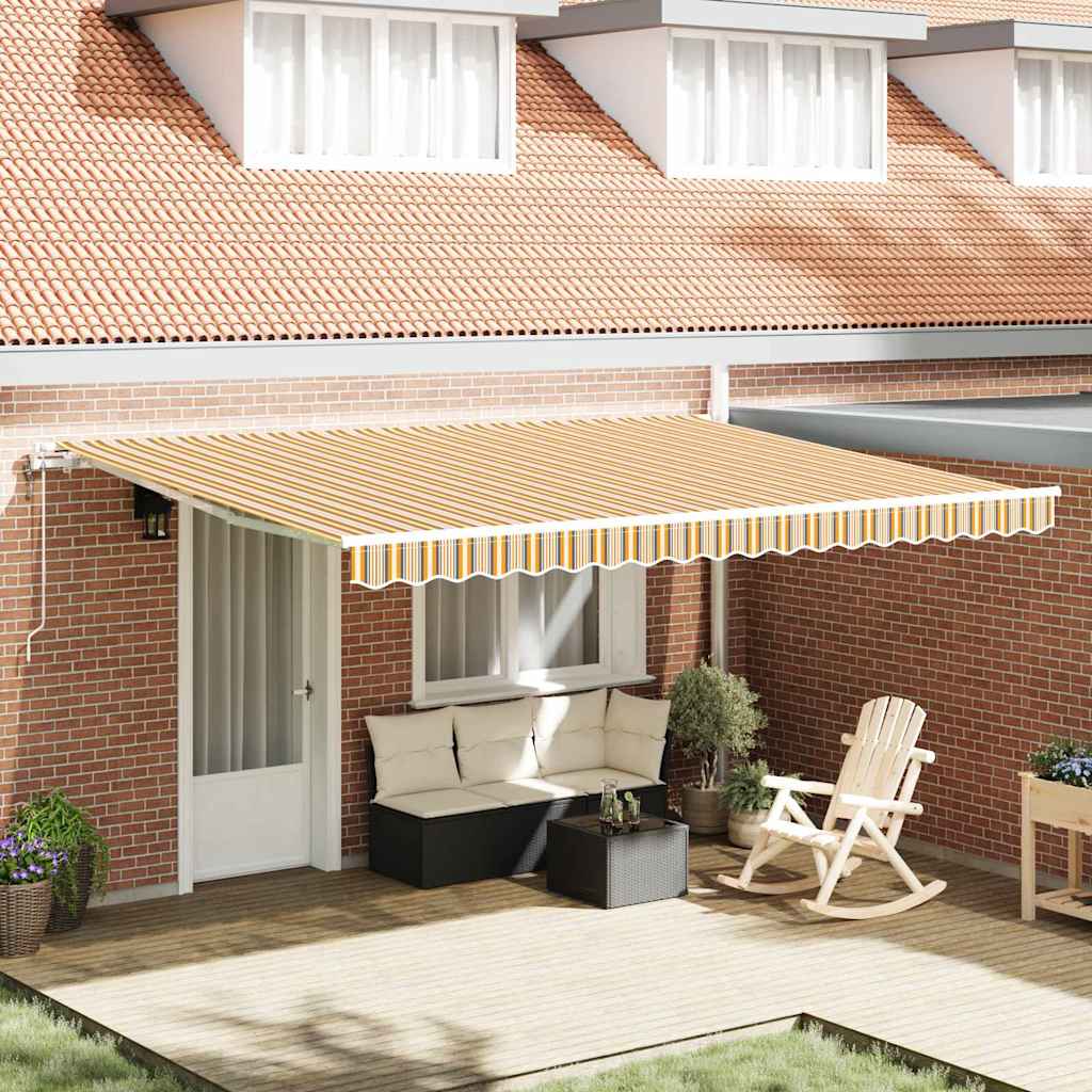Elektrisch Uittrekbaar Zonnescherm Multikleur 450 × 350 cm is nu te koop bij PeponiXL, paradijselijk wonen!