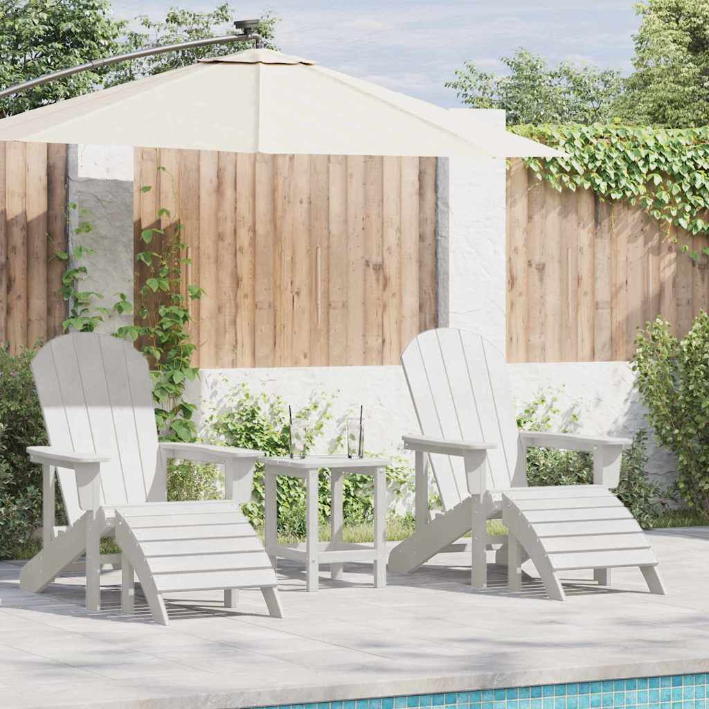 Tuinstoel 3 pcs Wit Polyetheen is nu te koop bij PeponiXL, paradijselijk wonen!