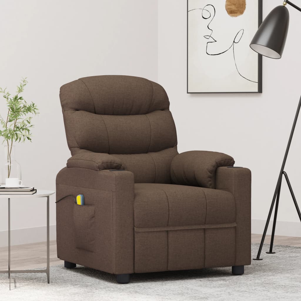 Massagestoel stof bruin is nu te koop bij PeponiXL, paradijselijk wonen!