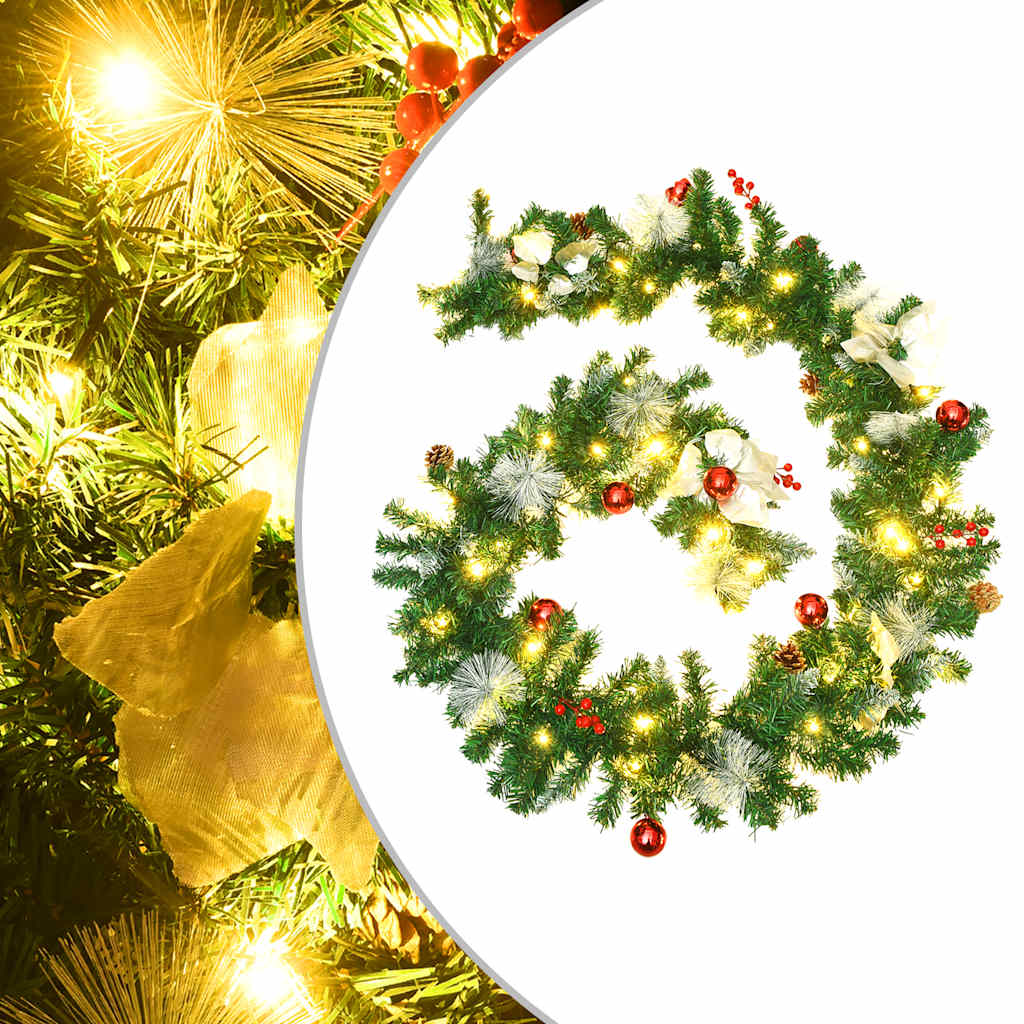 Kerstslinger met LED-lampjes 2,7 m PVC groen is nu te koop bij PeponiXL, paradijselijk wonen!