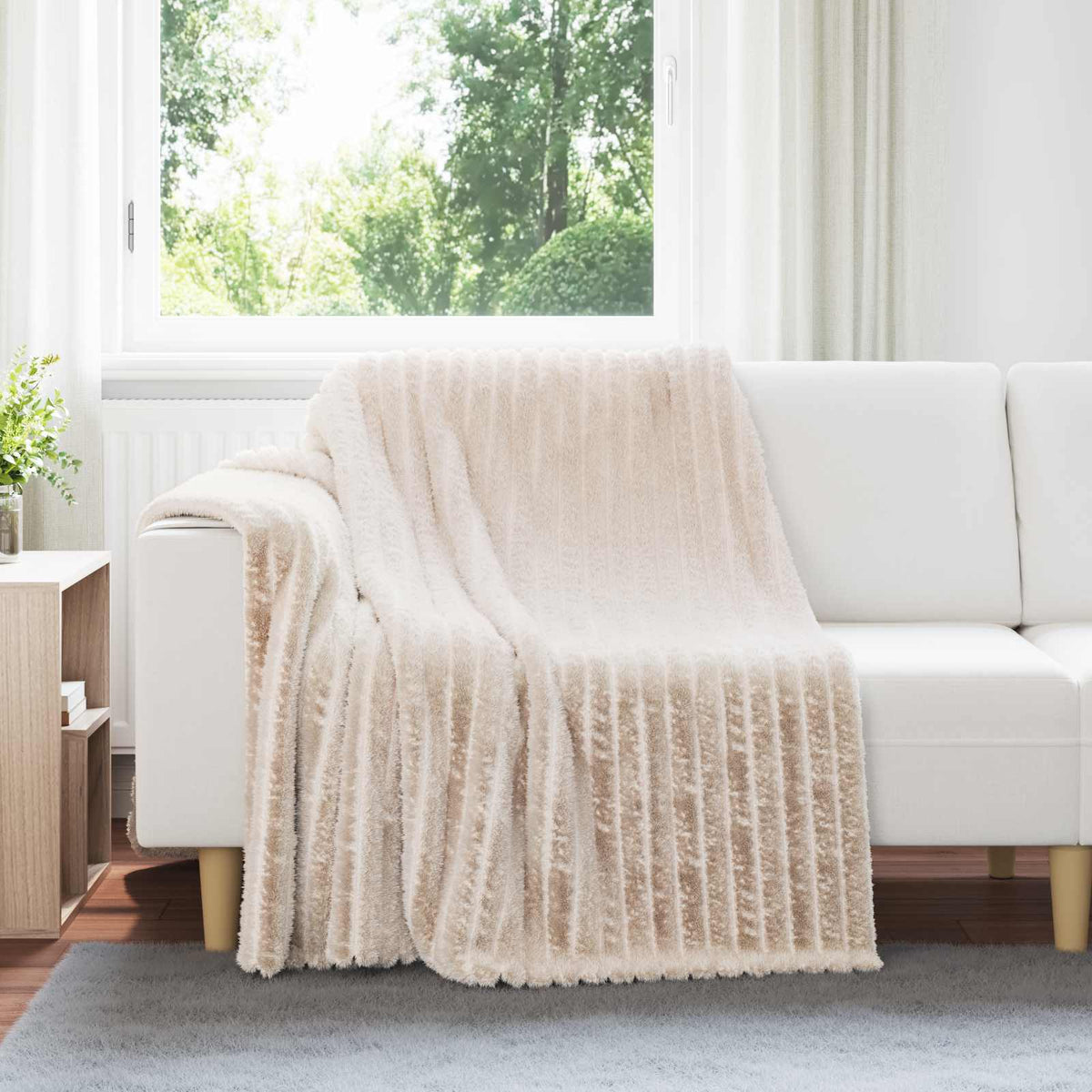 Kleden 6 pcs Beige 200 x 150 cm Fleece is nu te koop bij PeponiXL, paradijselijk wonen!