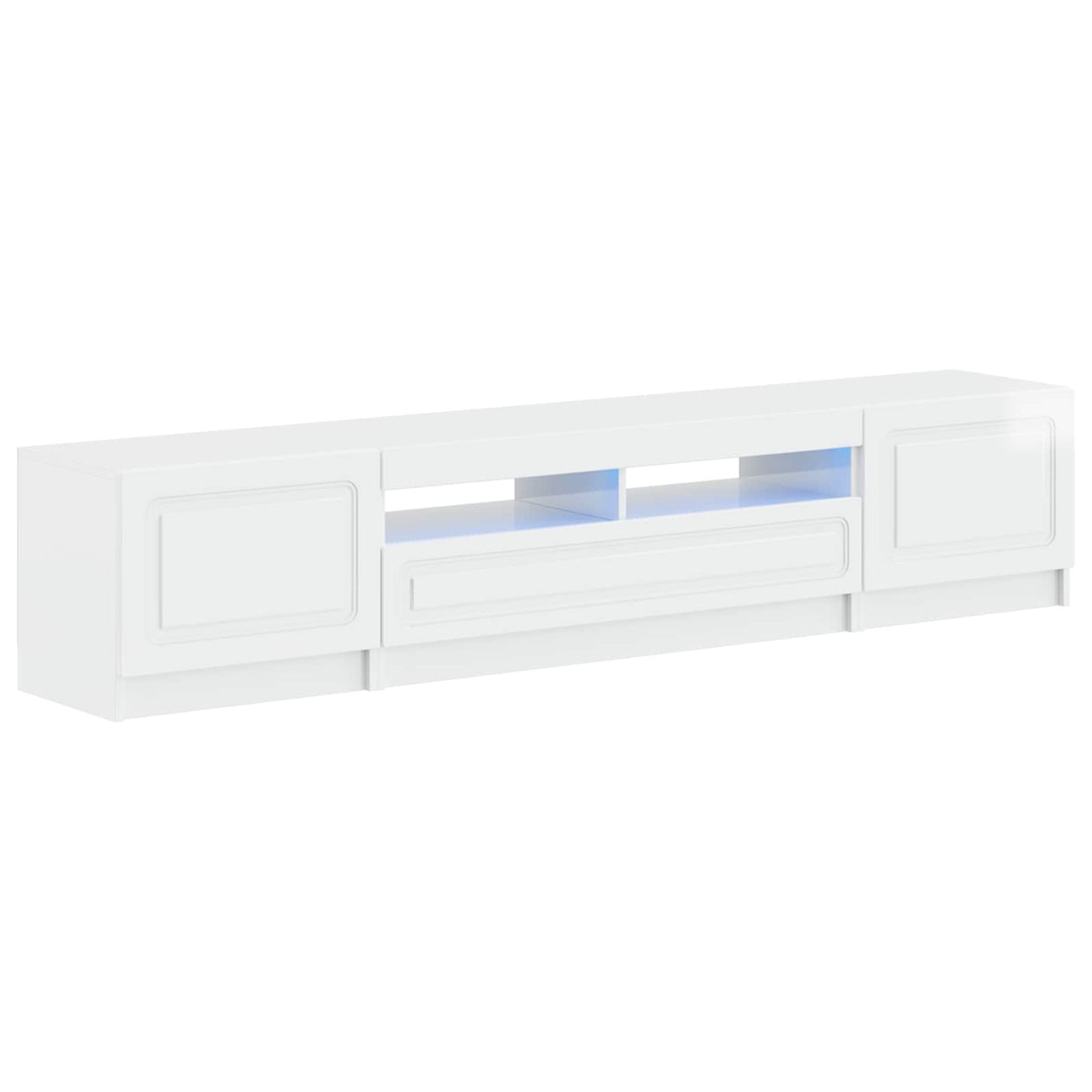5-delige LED TV-kast Hoogglans Wit Bewerkt hout is nu te koop bij PeponiXL, paradijselijk wonen!