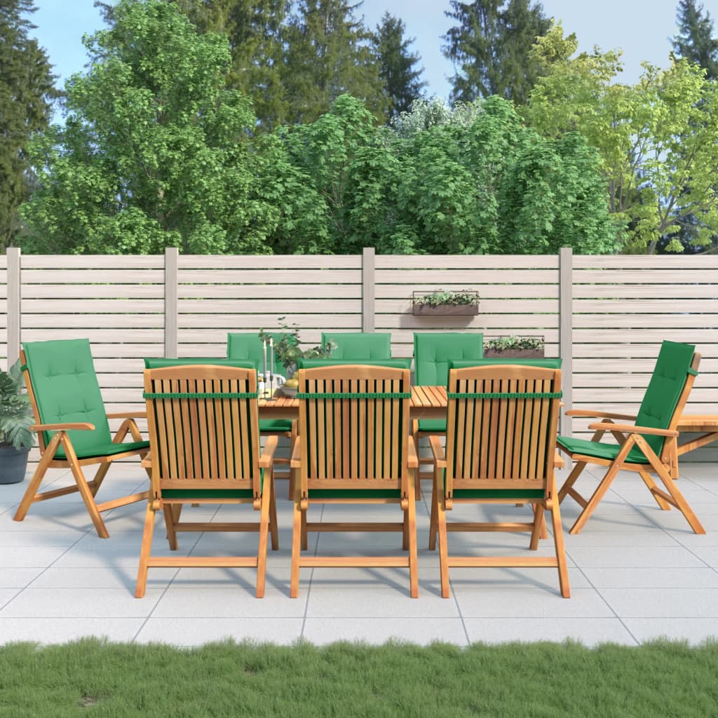 Tuinstoelen 8 st verstelbaar met kussens massief teakhout is nu te koop bij PeponiXL, paradijselijk wonen!