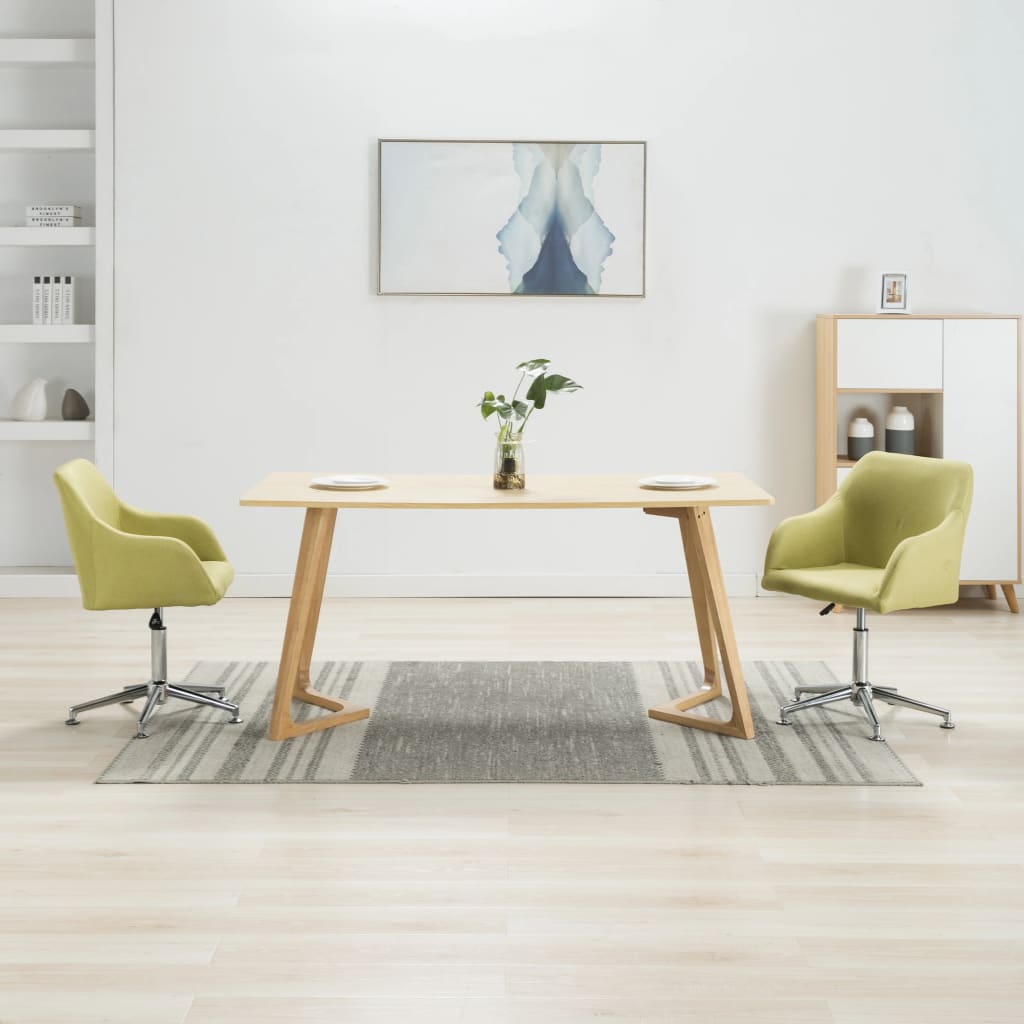 Eetkamerstoelen draaibaar 2 st stof groen is nu te koop bij PeponiXL, paradijselijk wonen!