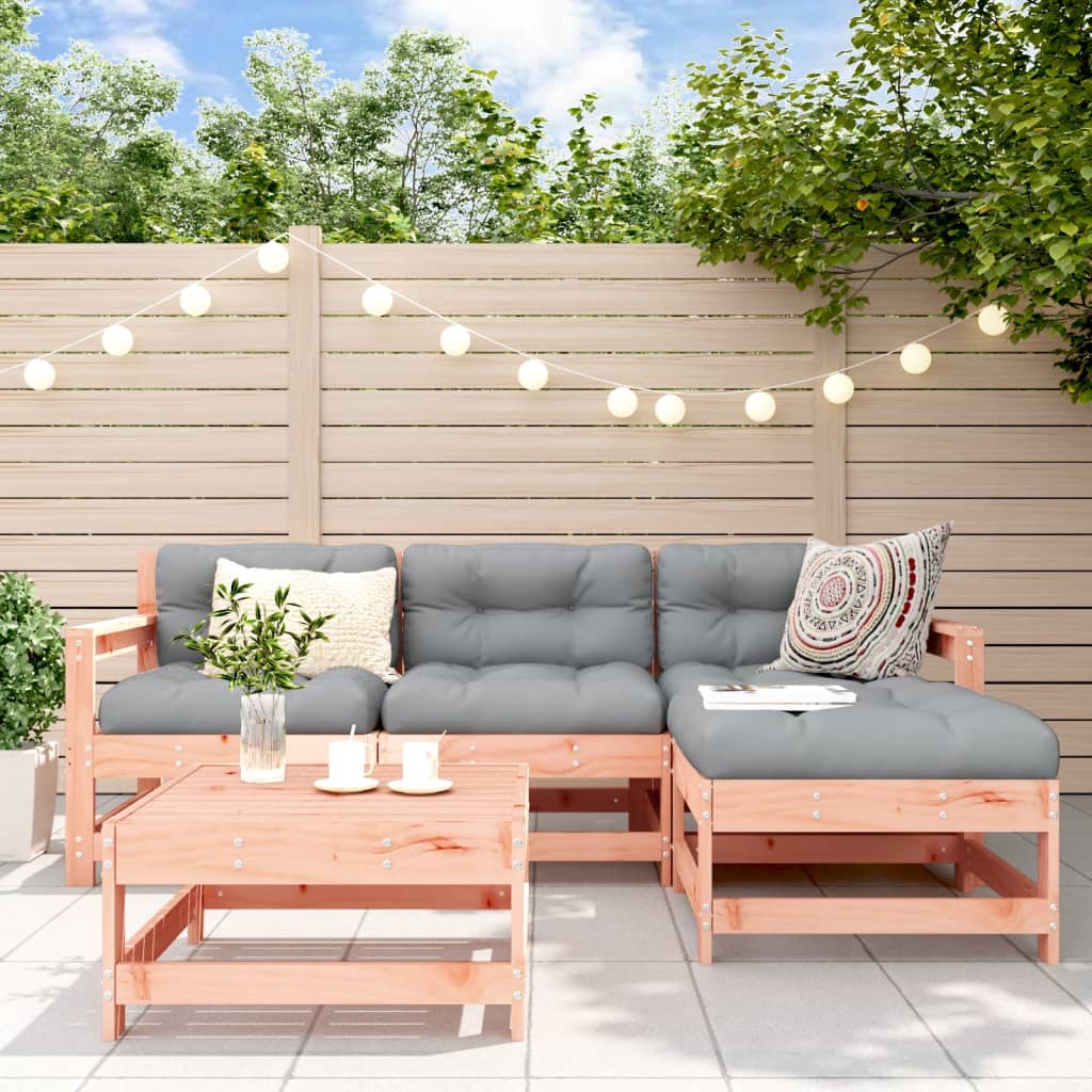 5-delige Loungeset massief douglashout is nu te koop bij PeponiXL, paradijselijk wonen!
