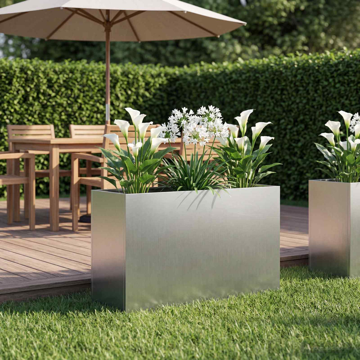 Plantenbak zilver 80 x 40 x 50 cm Gegalvaniseerd staal is nu te koop bij PeponiXL, paradijselijk wonen!