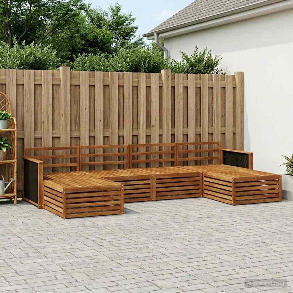 Sofa-Sets 6 pcs Massief Acaciahout is nu te koop bij PeponiXL, paradijselijk wonen!
